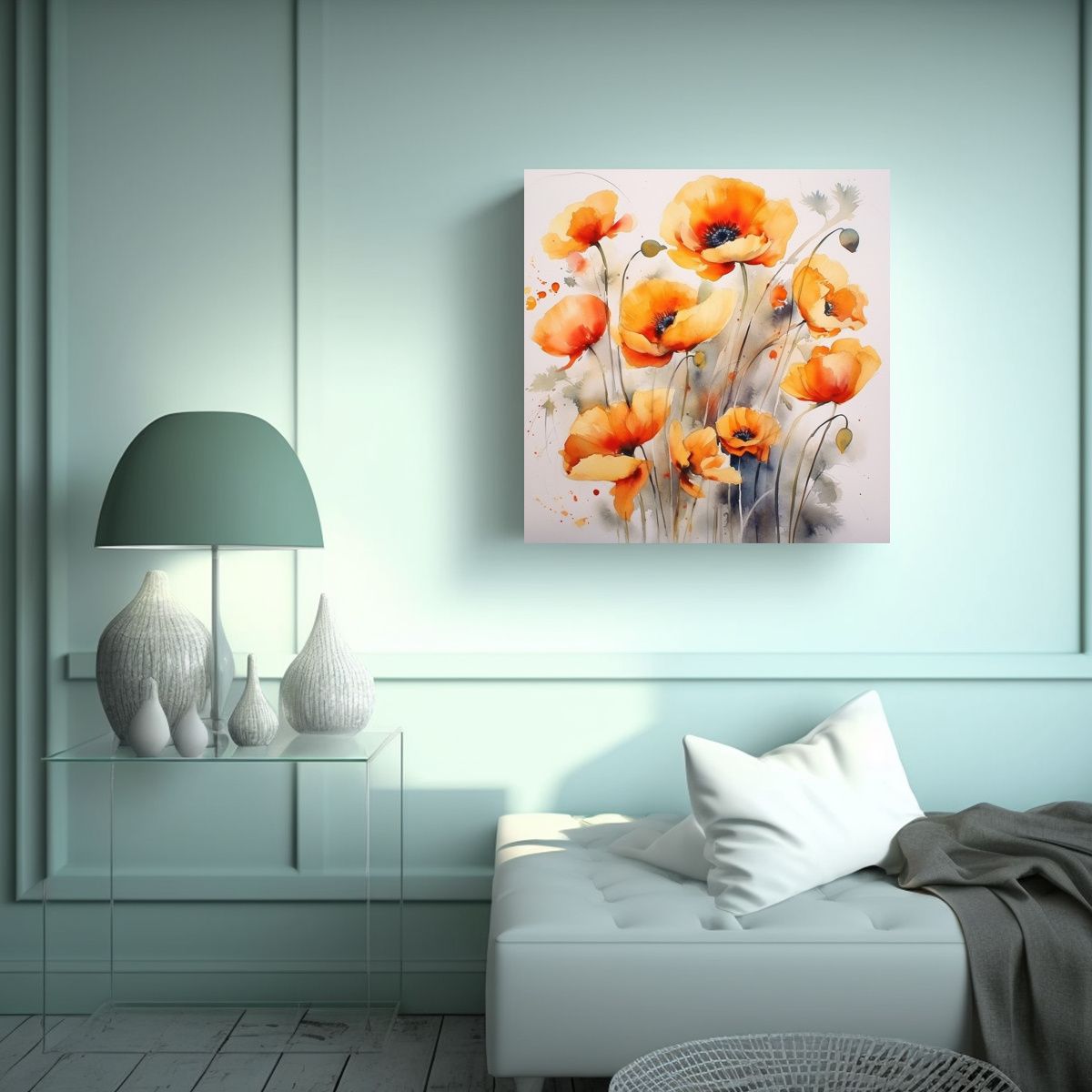 GENERICO - Lienzo De Alta Calidad Con Encantadora Acuarela 50x50 Cm