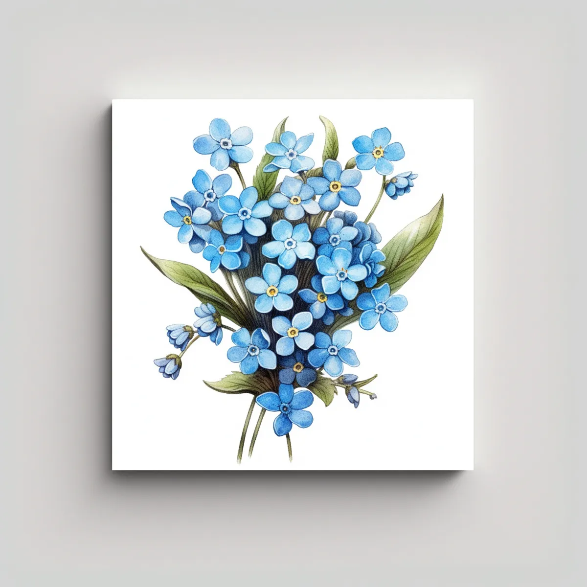 GENERICO - Armonía De Colores Con Flores Forget-Me-Not En 50x50 Cm