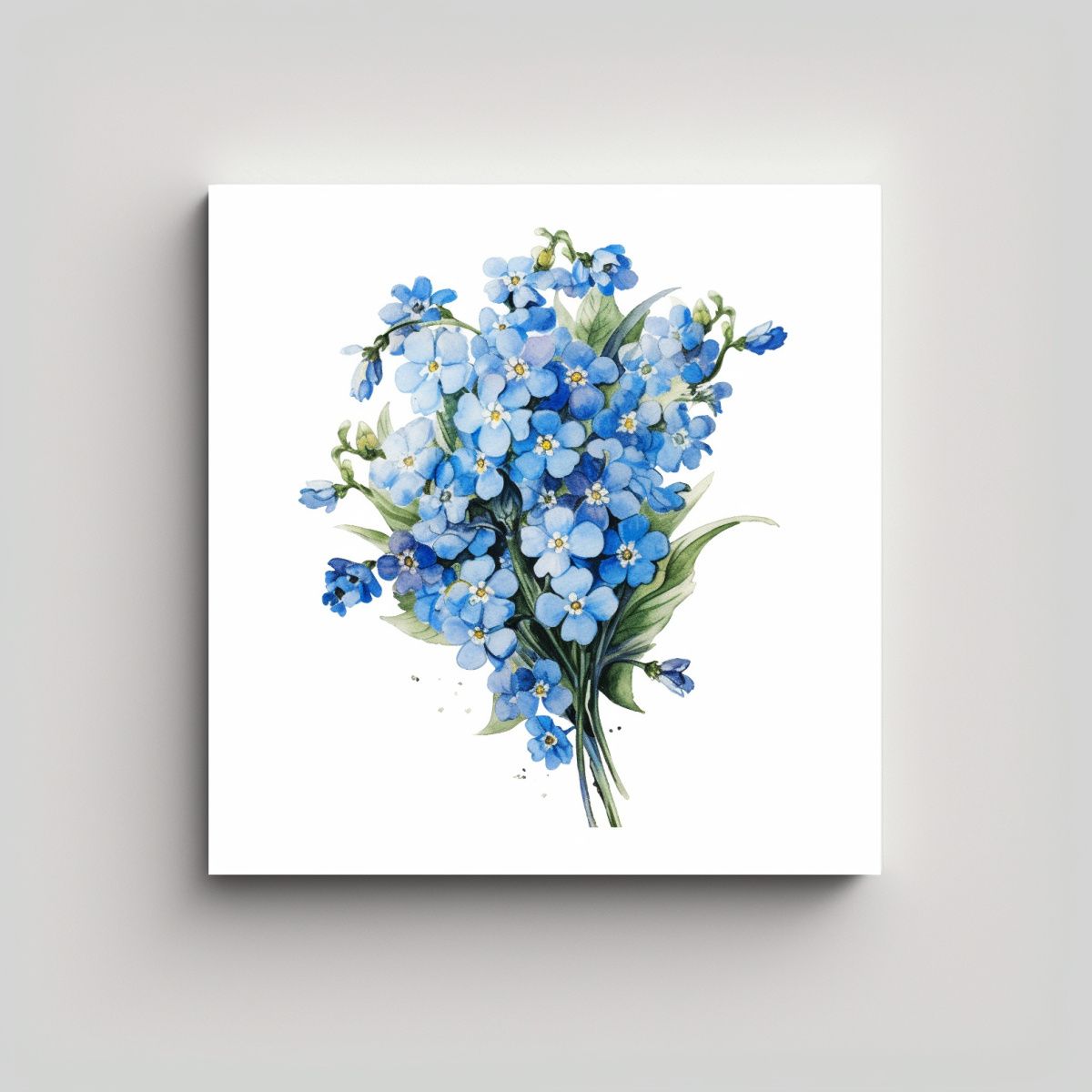 GENERICO - Lienzo Decorativo: Movimiento Y Ramo De Flores 40x40 Cm
