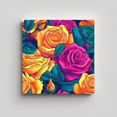 GENERICO - Composición Fotográfica: Risograph Colorido De 50x50 Cm