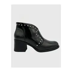 DINASTELLA - Botin para mujer con taco medio charol Negro