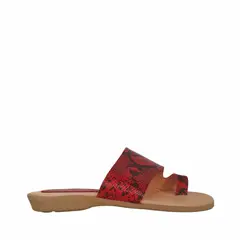 GENERICO - Sandalias Planas Rojo Snake