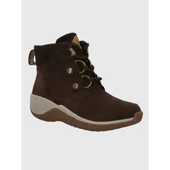 HUSH PUPPIES - Botin Mujer Spinal Rug Lace Café Oscuro