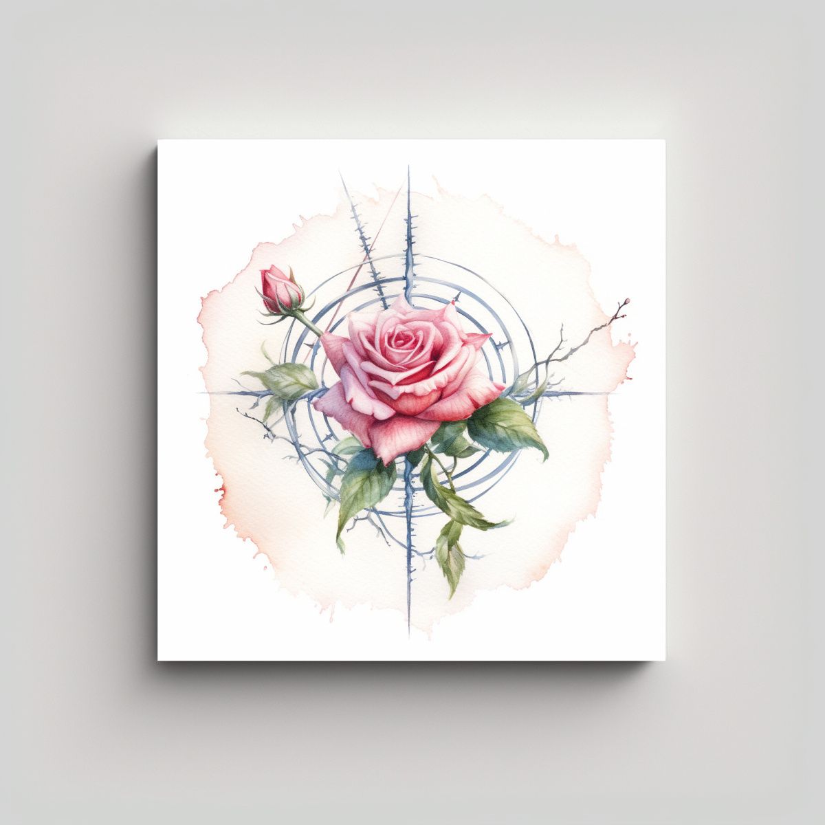 GENERICO - Patrón Intenso De Oficina Con Logo De Rosa 50x50 Cm