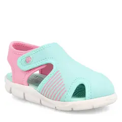 BUBBLE GUMMERS - Sandalia Niño Bubblegummers Bentley Celeste-Rosado.