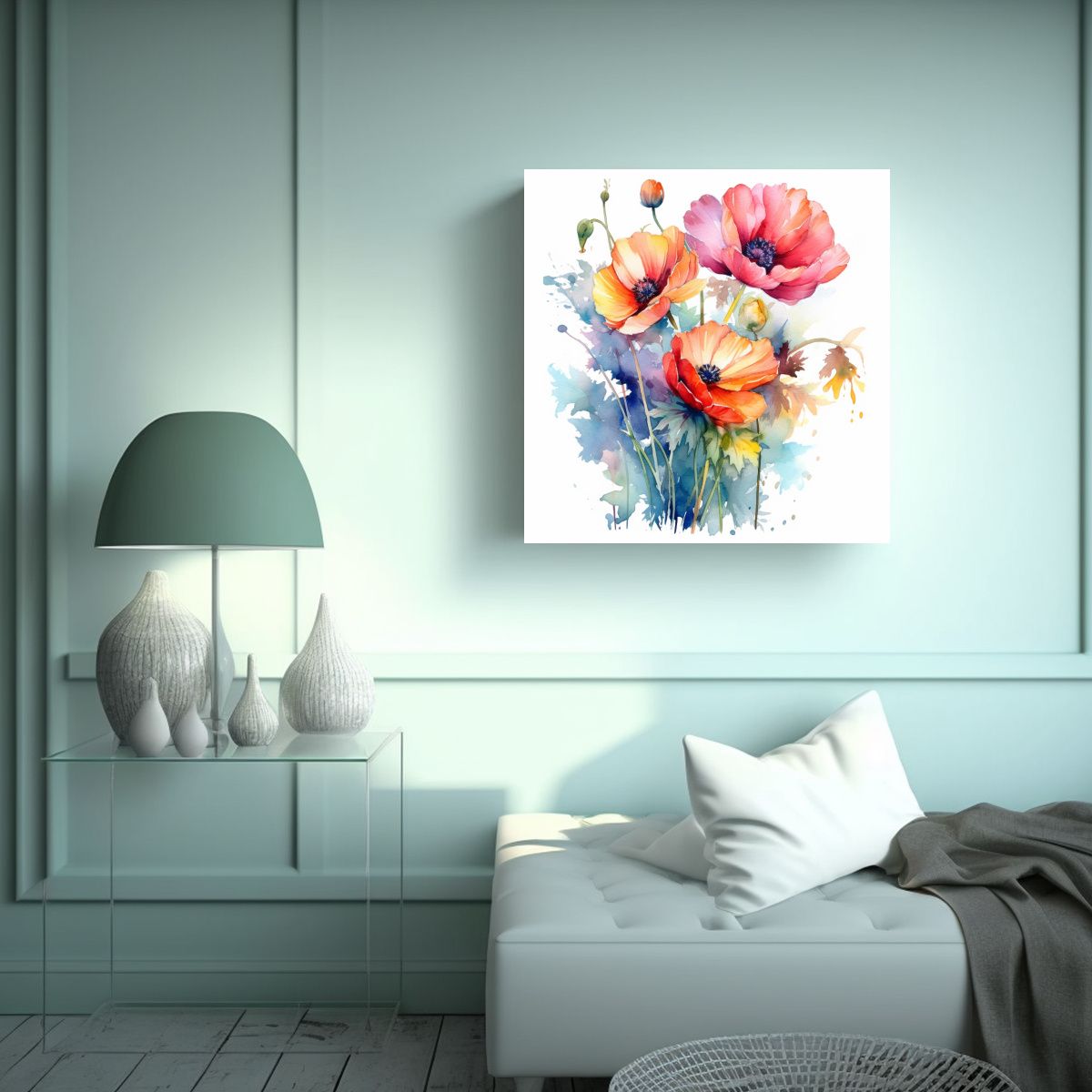 GENERICO - Diseño Cultural En Acuarela: Tu Cuadro 30x30 Cm