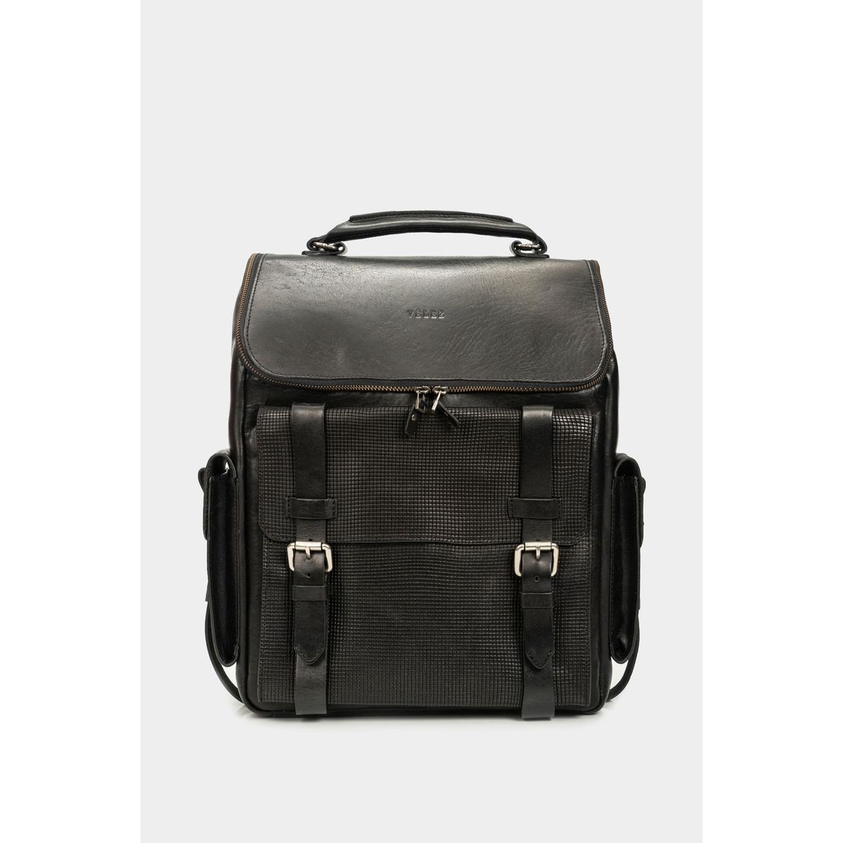 VELEZ - Vélez Mochila New Archaeology De Cuero Hombre Vintage Negro