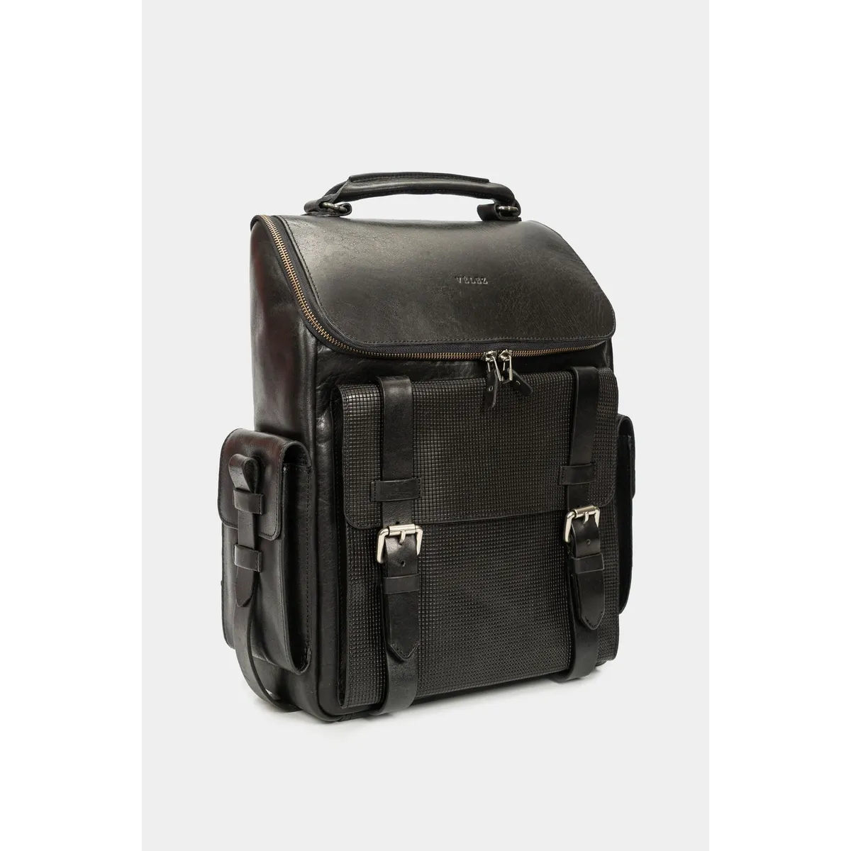 VELEZ - Vélez Mochila New Archaeology De Cuero Hombre Vintage Negro