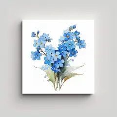 GENERICO - Cuadros Decorativos Canva En Relieve Flores 30x30 Cm