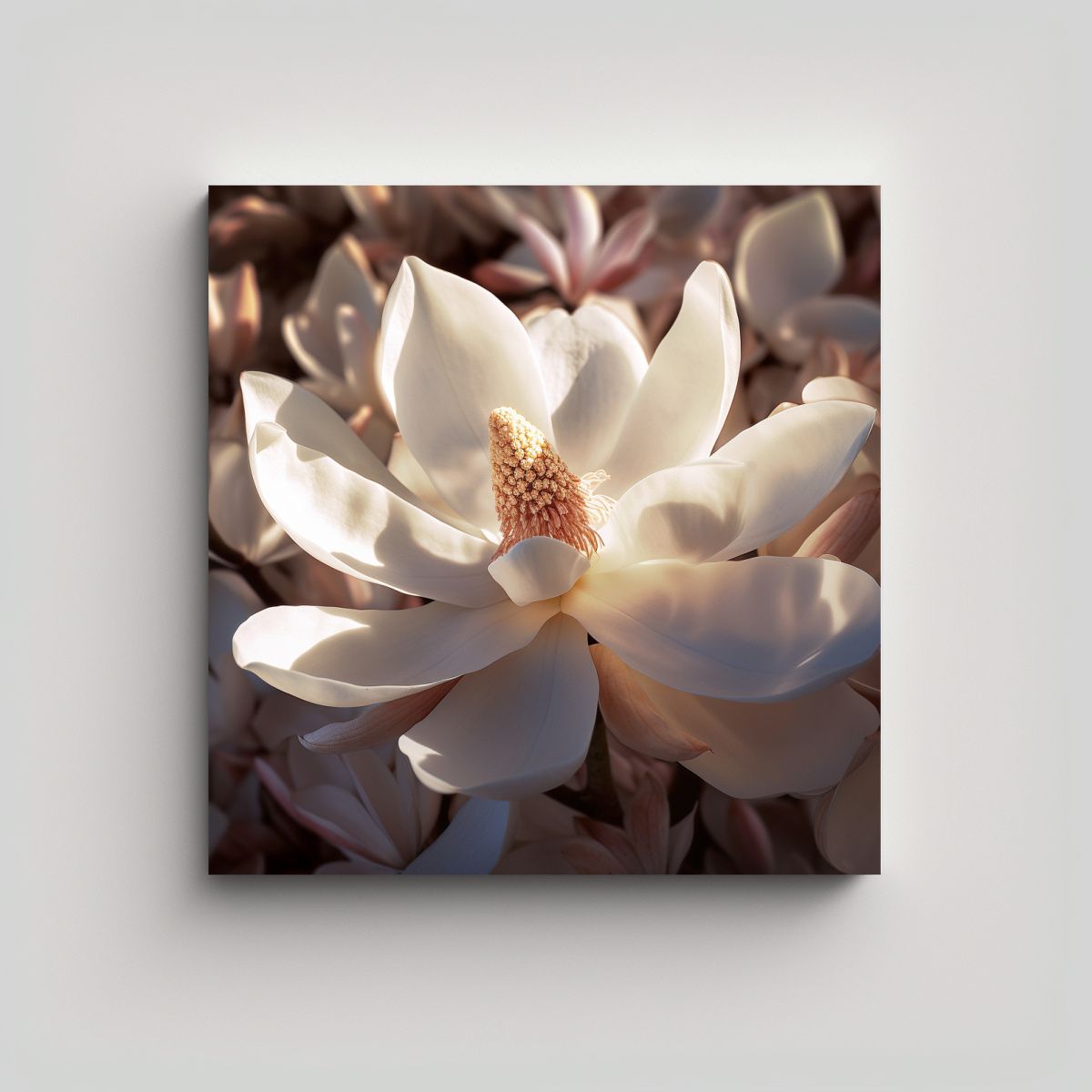 GENERICO - Exuberante Tela En Bastidor De Magnolia 40x40 Cm