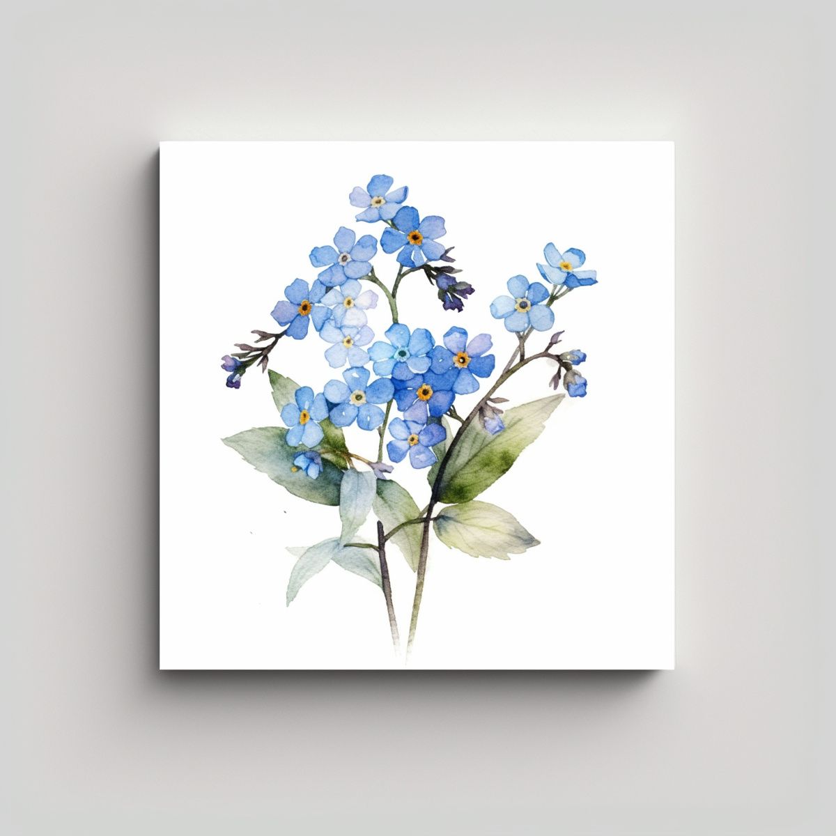 GENERICO - Cuadro Decorativo Watercolor: Naturaleza Viva Y 40x40 Cm