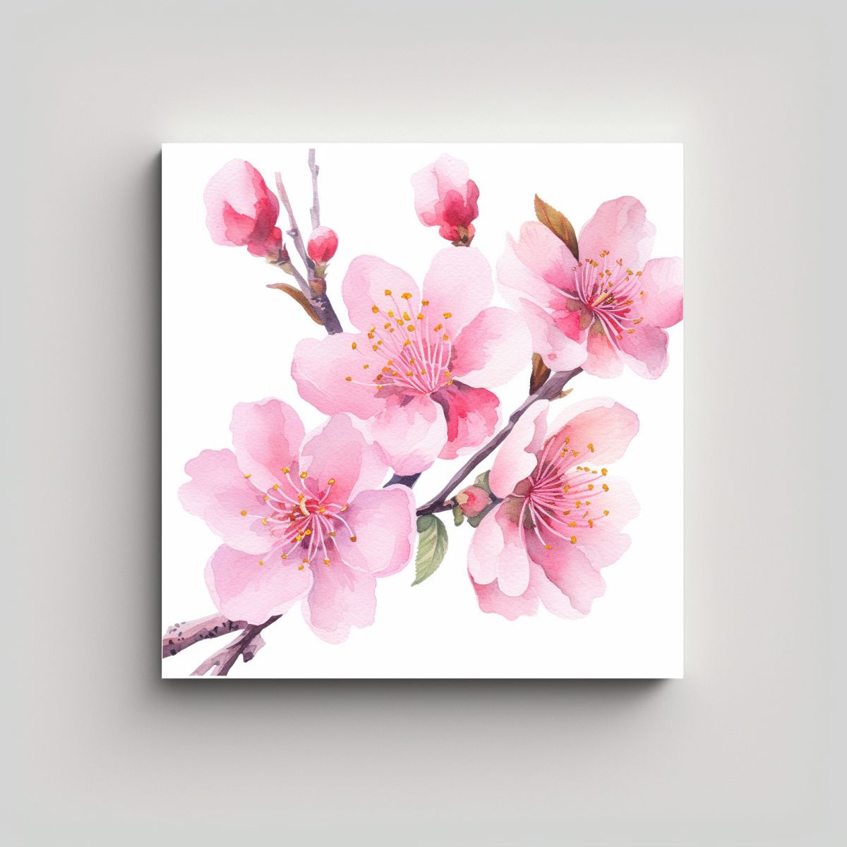 GENERICO - Composición Vanguardia De Pétalos En Acuarela - 40x40 Cm