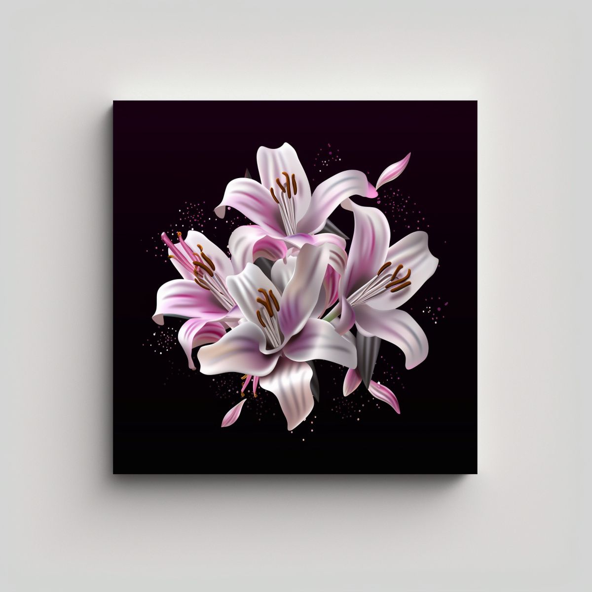 GENERICO - Composición Vanguardista De Lirios Morados Y 70x70 Cm