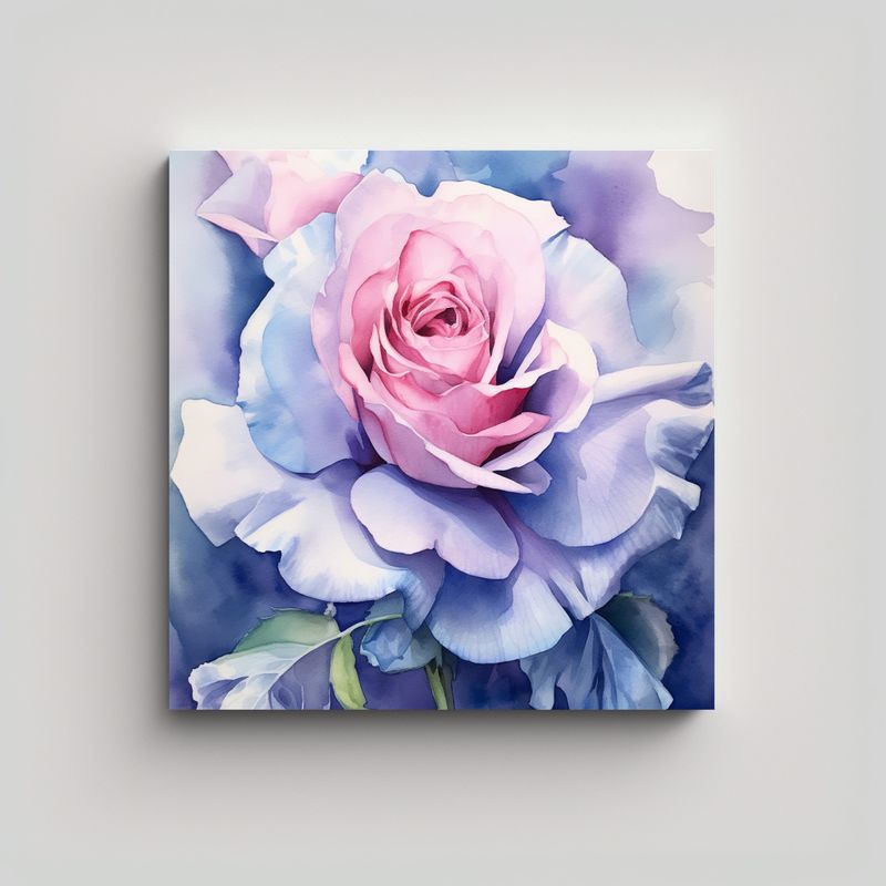 GENERICO - Rosa Intensa En Lienzo Acuarela: Chop Co. 50x50 Cm