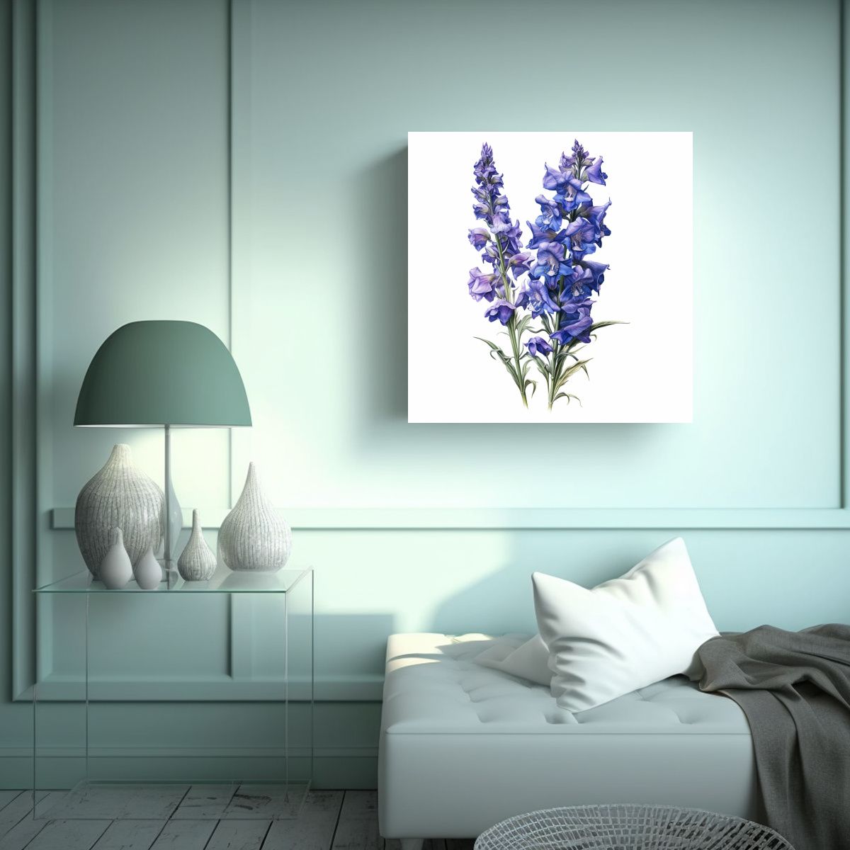 GENERICO - Cuadro Hyper Realista De Larkspur Premiado - 50x50 Cm