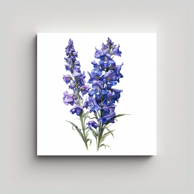 GENERICO - Cuadro Hyper Realista De Larkspur Premiado - 70x70 Cm