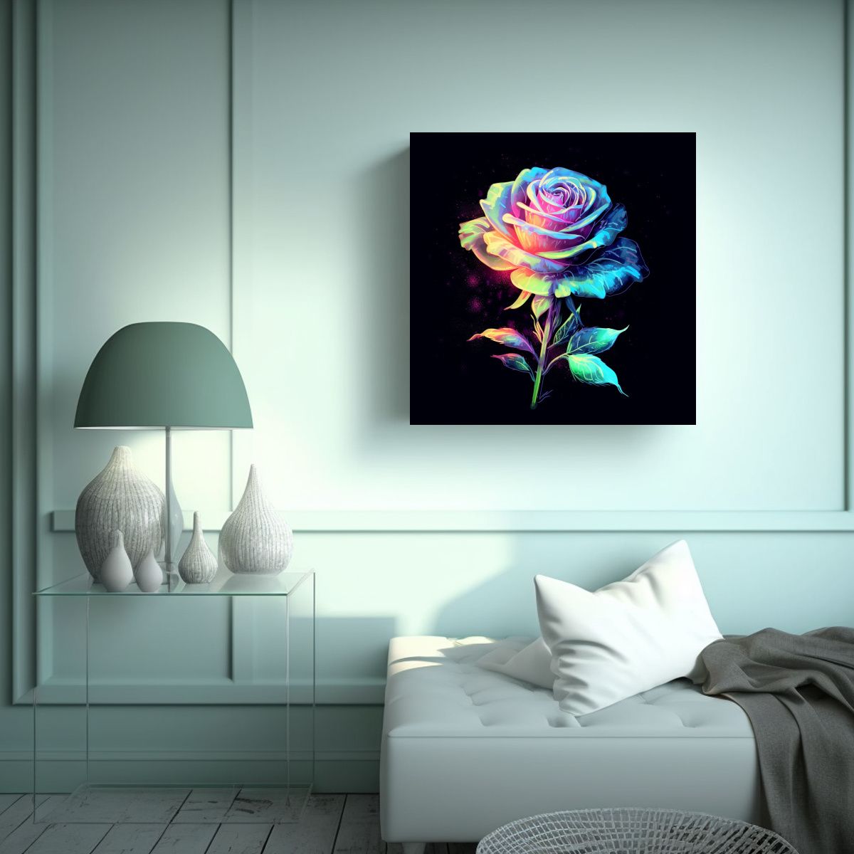 GENERICO - Combinación De Arte De Pared 0569: Rosa 30x30 Cm