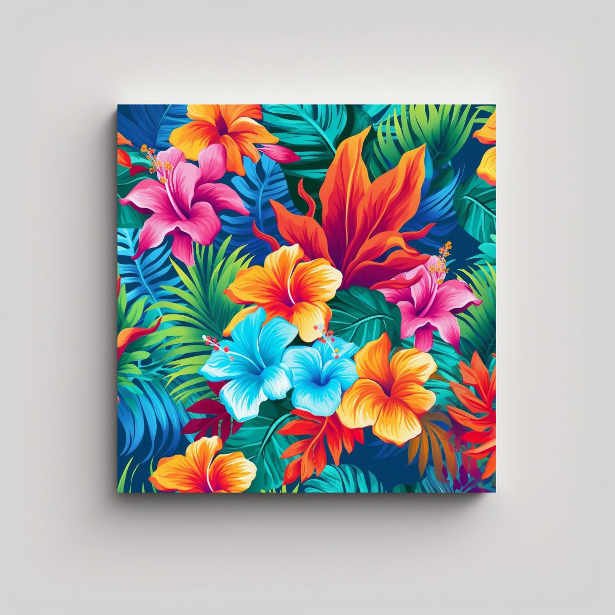 GENERICO - Cuadro Moderno Belleza Tropical En Tela Bastidor: 30x30 Cm