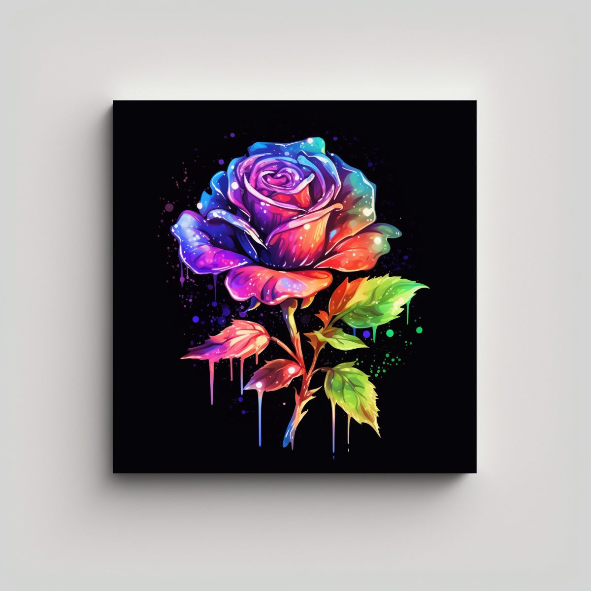 GENERICO - Arte Abstracto 0569: Rosa Fluorescente Estilo 40x40 Cm