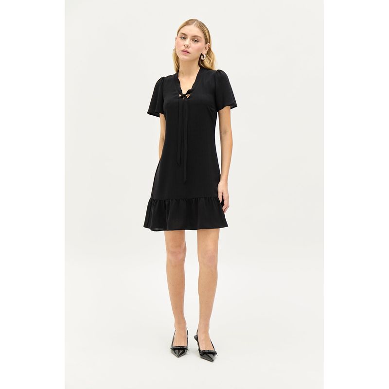 IO - Vestido Corto Negro Mujer Io
