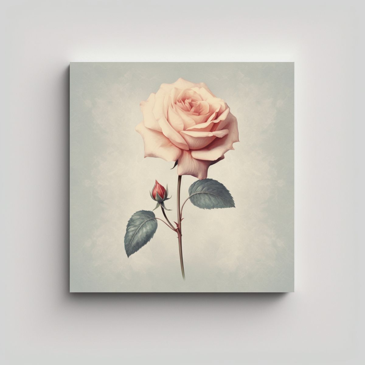 GENERICO - Rosa Vintage En Movimiento: Arte Luminoso Y 80x80 Cm