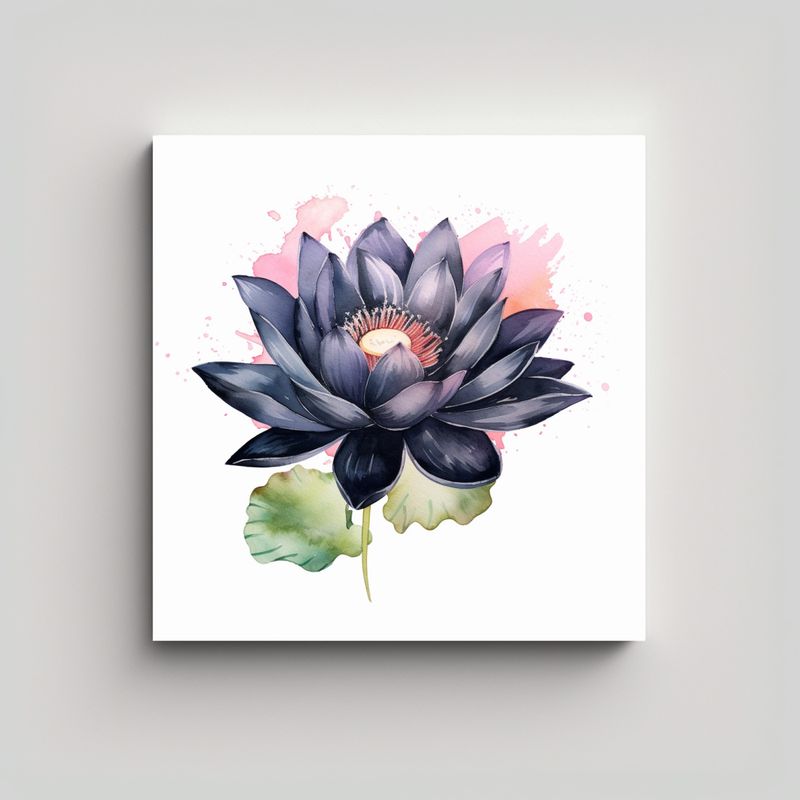 GENERICO - Cuadro Decorativo Tela Sublimada - Black Lotus 50x50 Cm