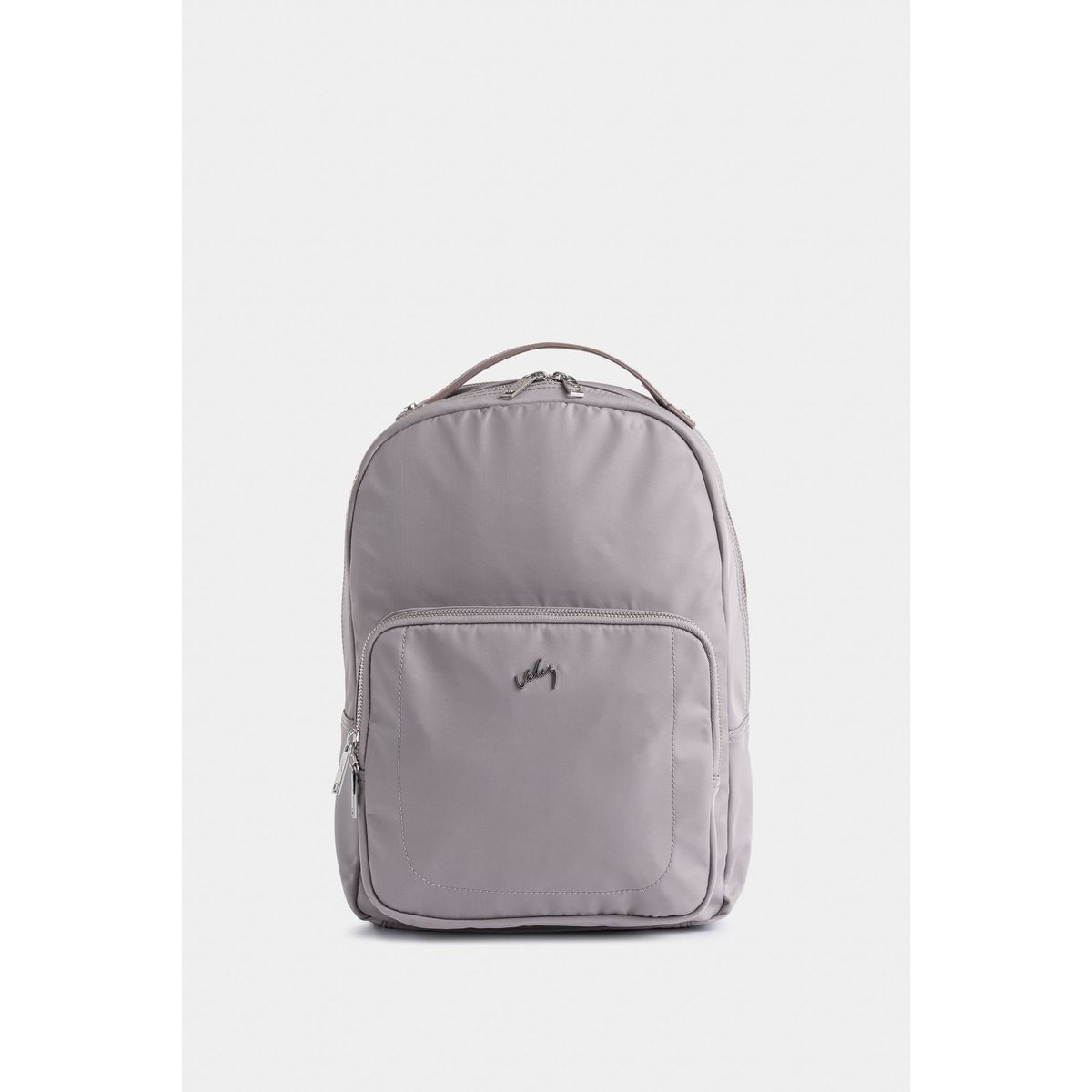 VELEZ - Vélez Mochila Púrpura De Lona Para Mujer Manija Cuero Gris