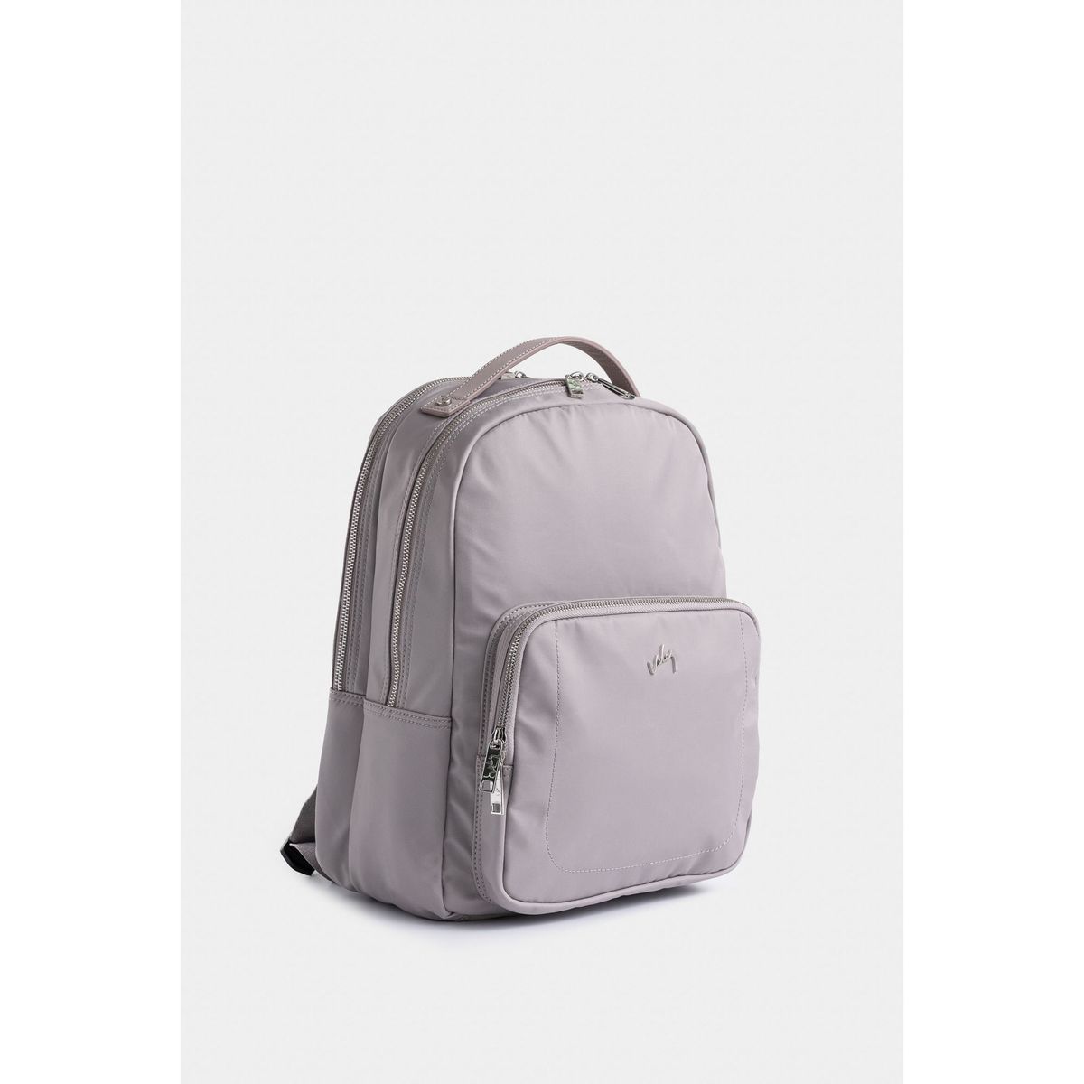 VELEZ - Vélez Mochila Púrpura De Lona Para Mujer Manija Cuero Gris