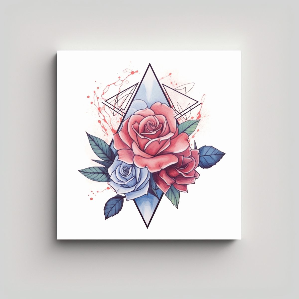 GENERICO - Cuadro Moderno De Habitación Con Diseño 80x80 Cm