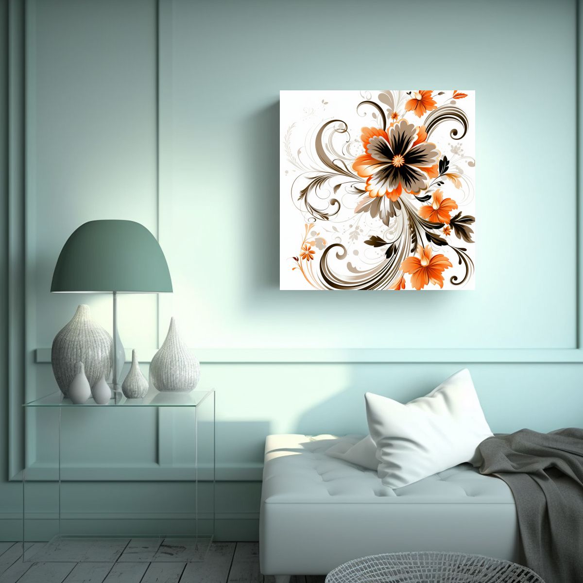 GENERICO - Composición Floral Vida: Expresión Vibrante En 60x60 Cm