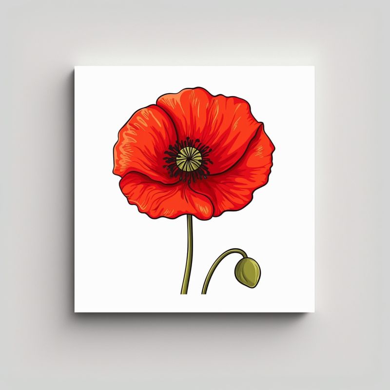 GENERICO - Pintura Decorativa Roja Dibujos Animados Textura 60x60 Cm