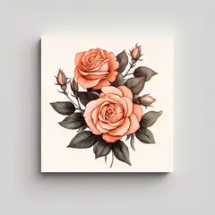 GENERICO - Cuadros Modernos Impactantes: Arte De Rosas En 30x30 Cm