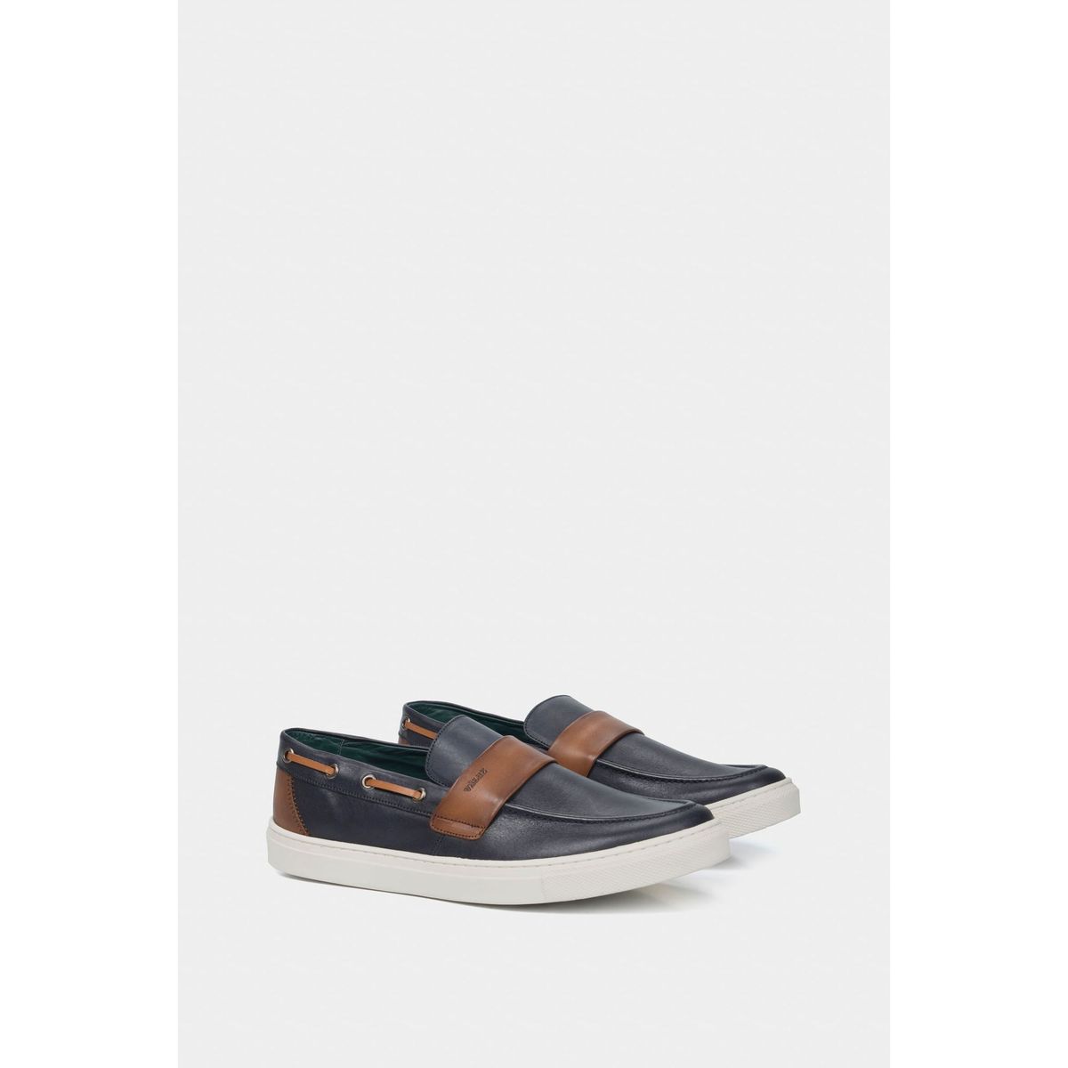 VELEZ - Vélez Mocasín Deportivos Dante De Cuero Hombre Vintage Azul