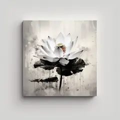 GENERICO - Efecto Pintura LotusInk En Cuadro Decorativo 60x60 Cm