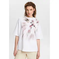 ESPRIT - Polera Oversize Con Estampado Gráfico Mujer