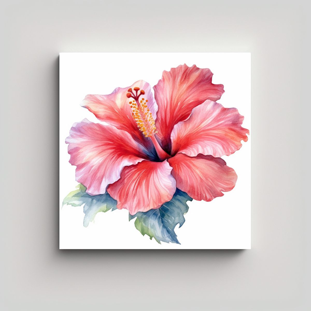 GENERICO - Lienzo De Dibujo Con Clipart De Flor De Hibisco 70x70 Cm