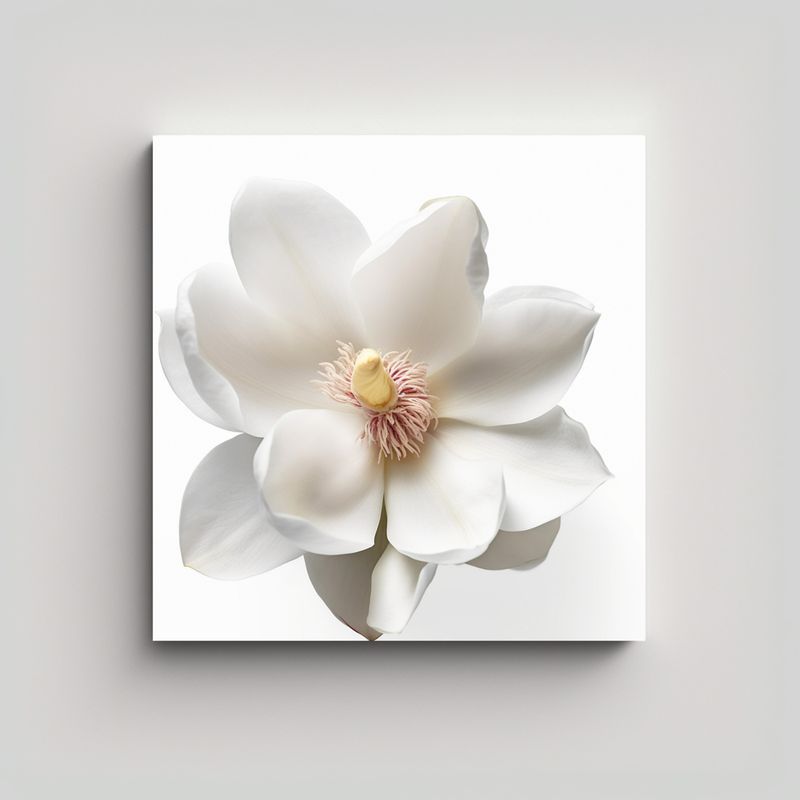 GENERICO - Ilustración Magnolia Época Cuadro Decorativo En 70x70 Cm