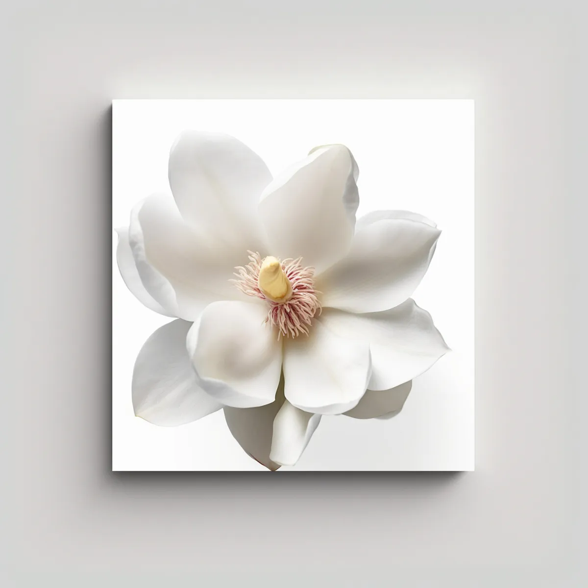 GENERICO - Ilustración Magnolia Época Cuadro Decorativo En 80x80 Cm