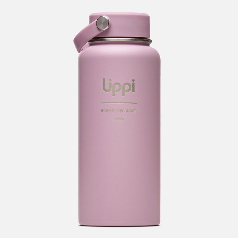 LIPPI - Botella Light Steel Wide Top Bottle 950ml Rosa Oscuro Lippi