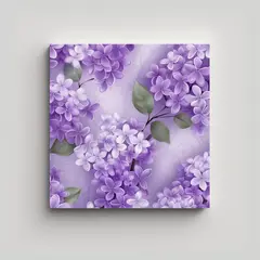 GENERICO - Cuadro Estrella En Lila Y Blanco, Diseño Limpio 40x40 Cm