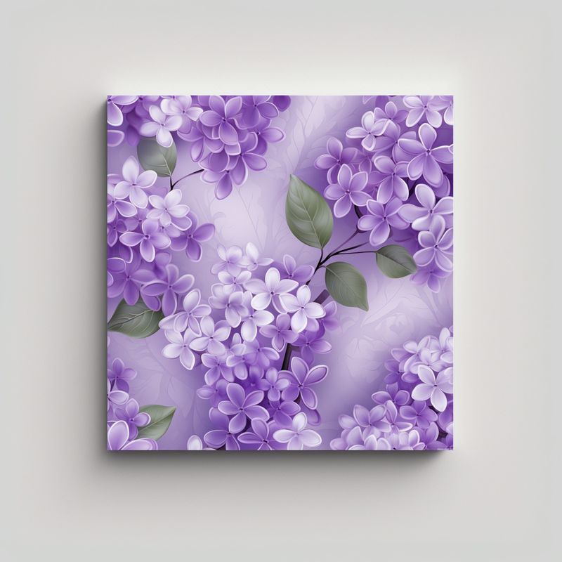 GENERICO - Cuadro Estrella En Lila Y Blanco, Diseño Limpio 60x60 Cm