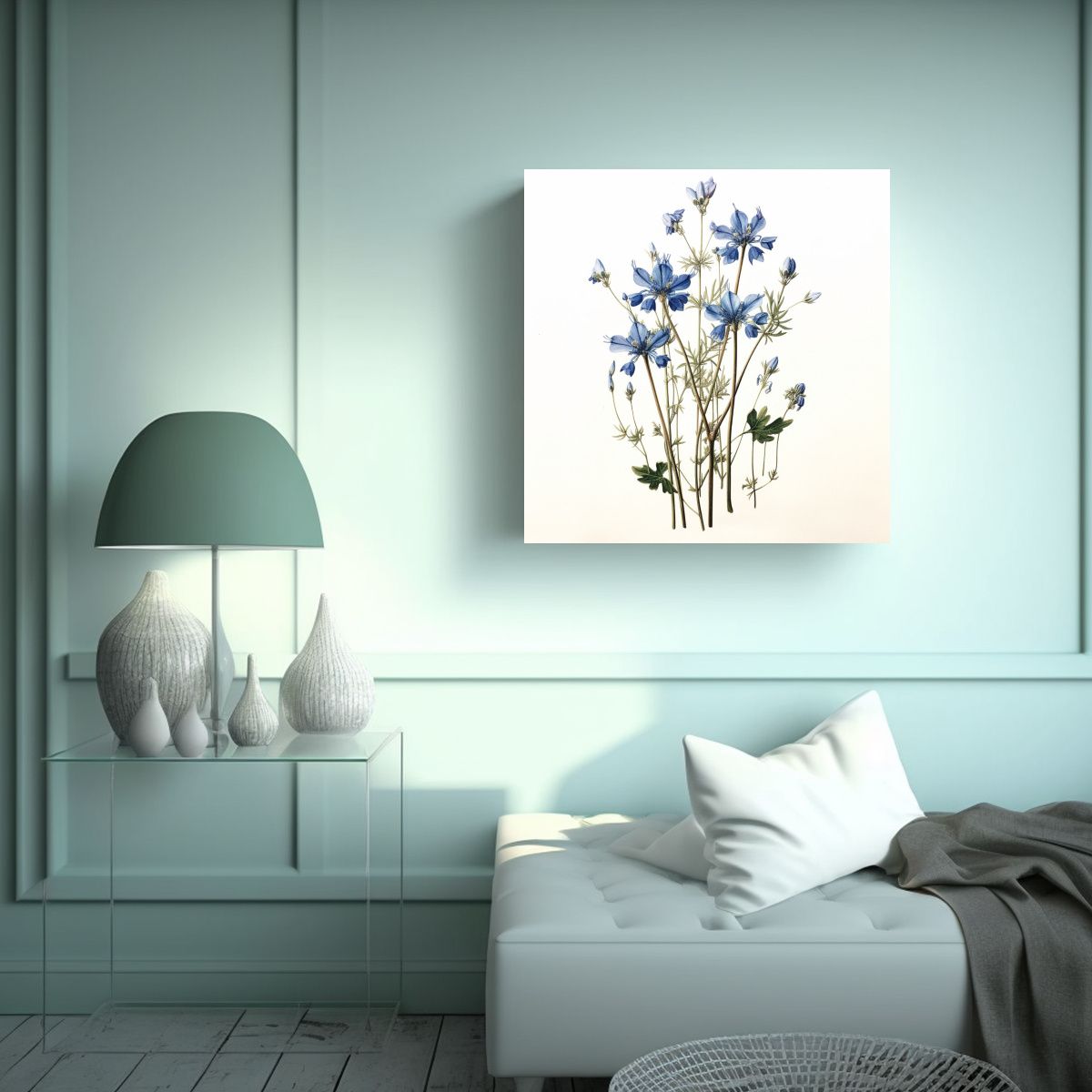 GENERICO - Arte En Lienzo Abstracto De Flores Silvestres 80x80 Cm