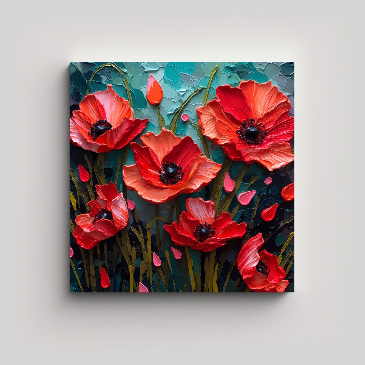 GENERICO - Cuadro Estético Springtime: Arte Óleo Con 80x80 Cm