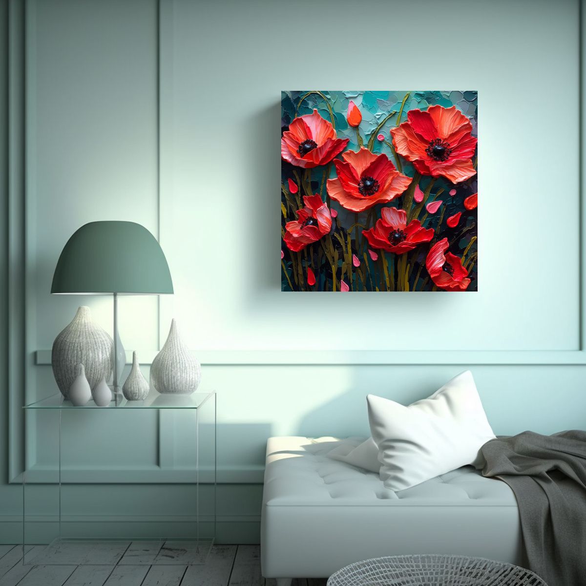 GENERICO - Cuadro Estético Springtime: Arte Óleo Con 80x80 Cm