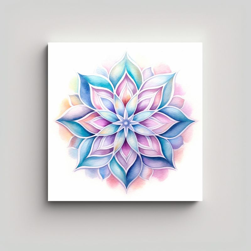 GENERICO - Arte De Pared Mandala Vintage Multicolor Con 30x30 Cm