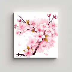 GENERICO - Cuadro Impactante De Flor De Cerezo: Tela En 40x40 Cm