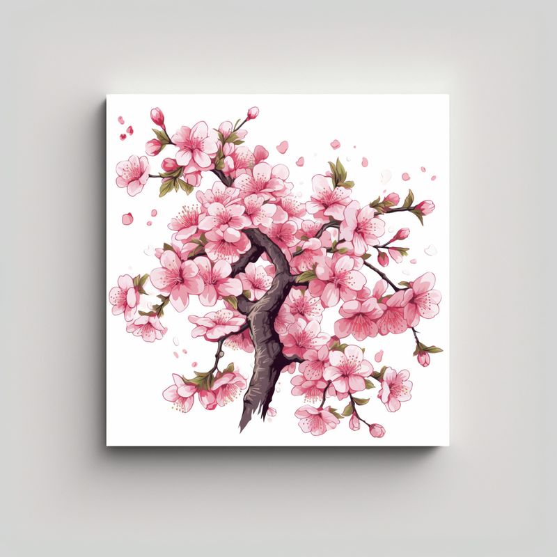 GENERICO - Cuadro Vintage Pop Art Con Cherry Blossom - 40x40 Cm