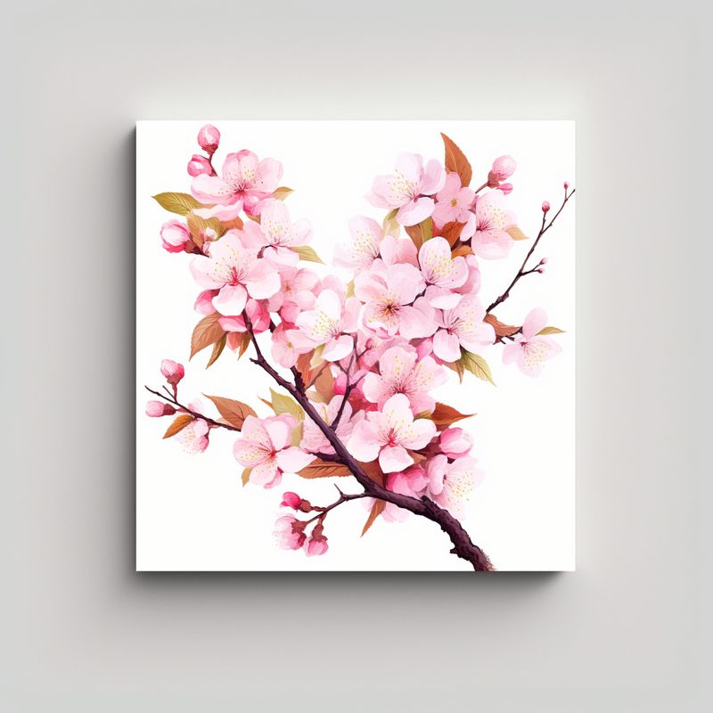 GENERICO - Cuadros Decorativos De Arte Moderno Y Cherry 60x60 Cm
