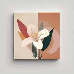 GENERICO - Ilustración Lily Estilo Picasso En Arte De Pared 40x40 Cm