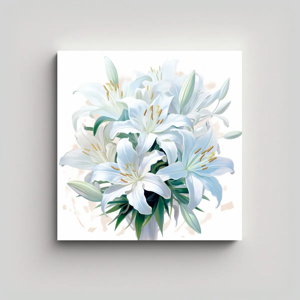 GENERICO - Composición Hogar Deco: Bouquet De Lirios 40x40 Cm